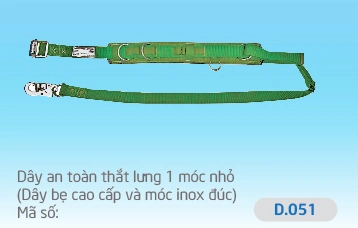 Dây an toàn thắt lưng 1 móc nhỏ D051