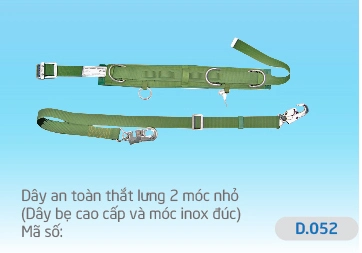 Dây an toàn thắt lưng 2 móc nhỏ D052