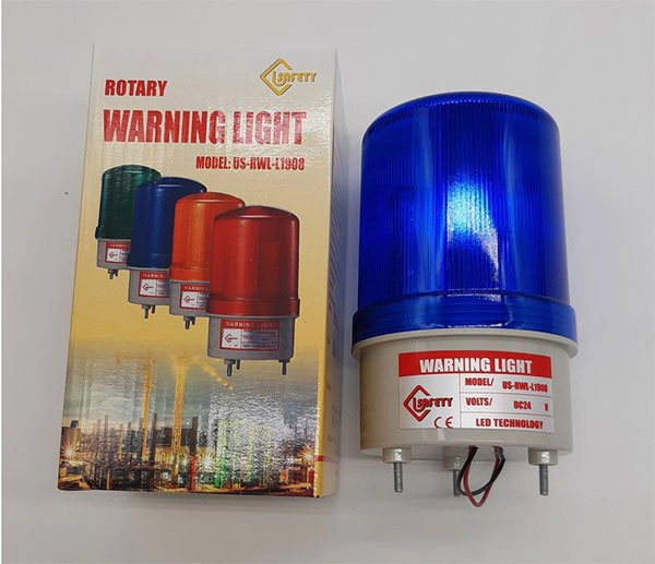 Đèn quay điện – xanh – 12v usafety